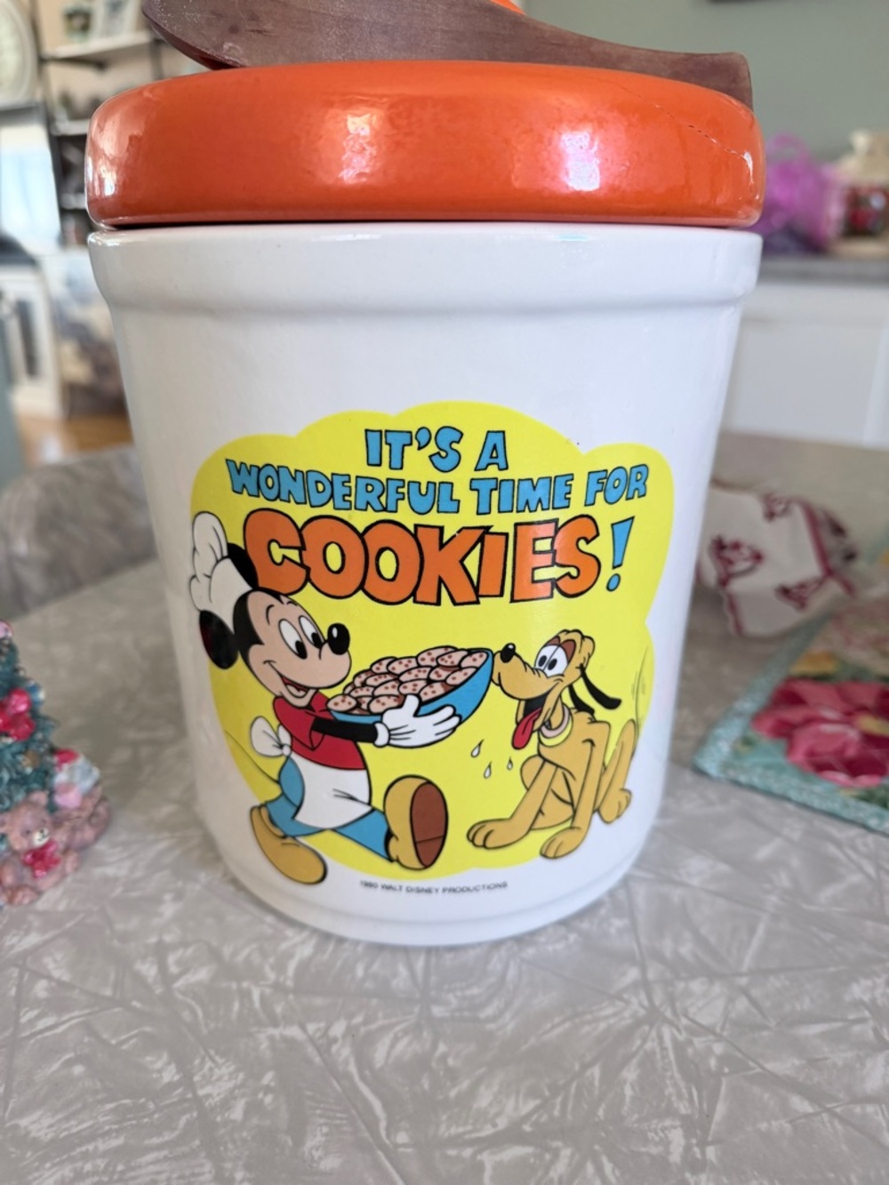 Disney Orange & White 'It's a Wonderful Time for Cookies' Cookie Jar